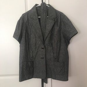 Linen 2 Button Short Sleeve Blazer